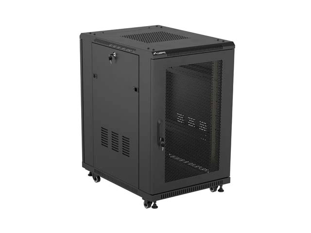 Szafa Lanberg Rack stojąca 19 18U 600×800 czarna, drzwi perforowane Szafa Lanberg Rack stojąca 19 18U 600×800 czarna, drzwi perforowane