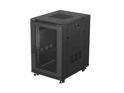 Miniatura produktu: Szafa instalacyjna Lanberg Rack stojąca 19" 18U 600×800 czarna, drzwi perforowane Miniatura produktu: Szafa instalacyjna Lanberg Rack stojąca 19" 18U 600×800 czarna, drzwi perforowane