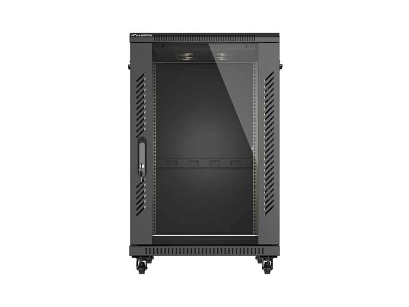 Zdjęcie produktu: Szafa Lanberg Rack stojąca 19 18U 600×800 czarna, drzwi przeszklone