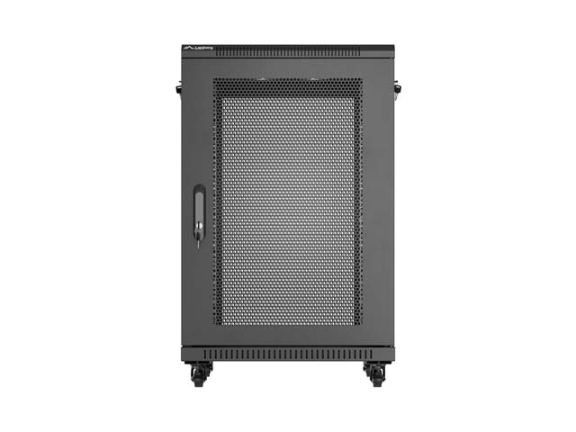 Szafa Lanberg Rack stojąca 19 18U 600×600 czarna drzwi perforowane Szafa Lanberg Rack stojąca 19 18U 600×600 czarna drzwi perforowane
