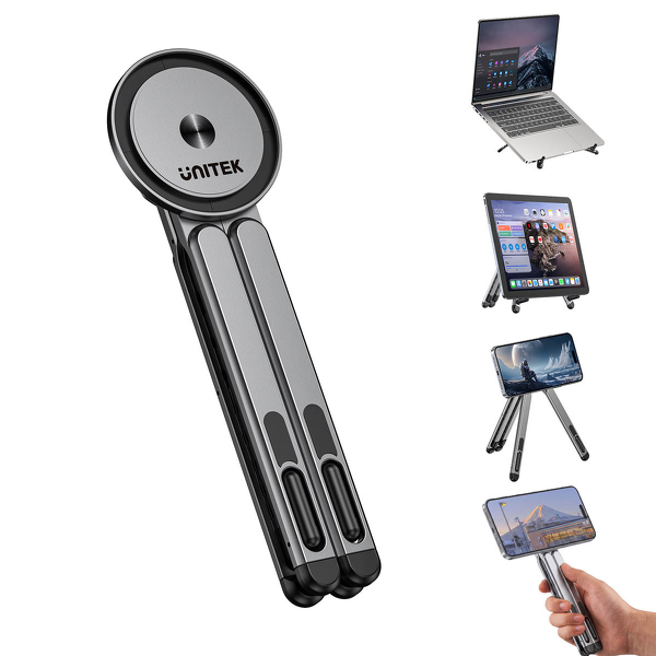 Zdjęcie produktu: Unitek Mag-Fold magnetyczny stojak na telefon, tablet i laptop Zdjęcie produktu: Unitek Mag-Fold magnetyczny stojak na telefon, tablet i laptop
