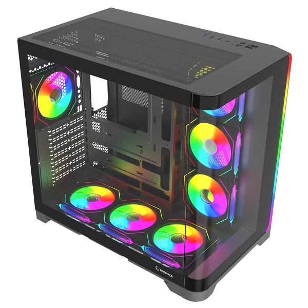 Zdjęcie produktu: Obudowa komputerowa Rampage LYRON Mid Tower 7xFan ARGB PWM czarna