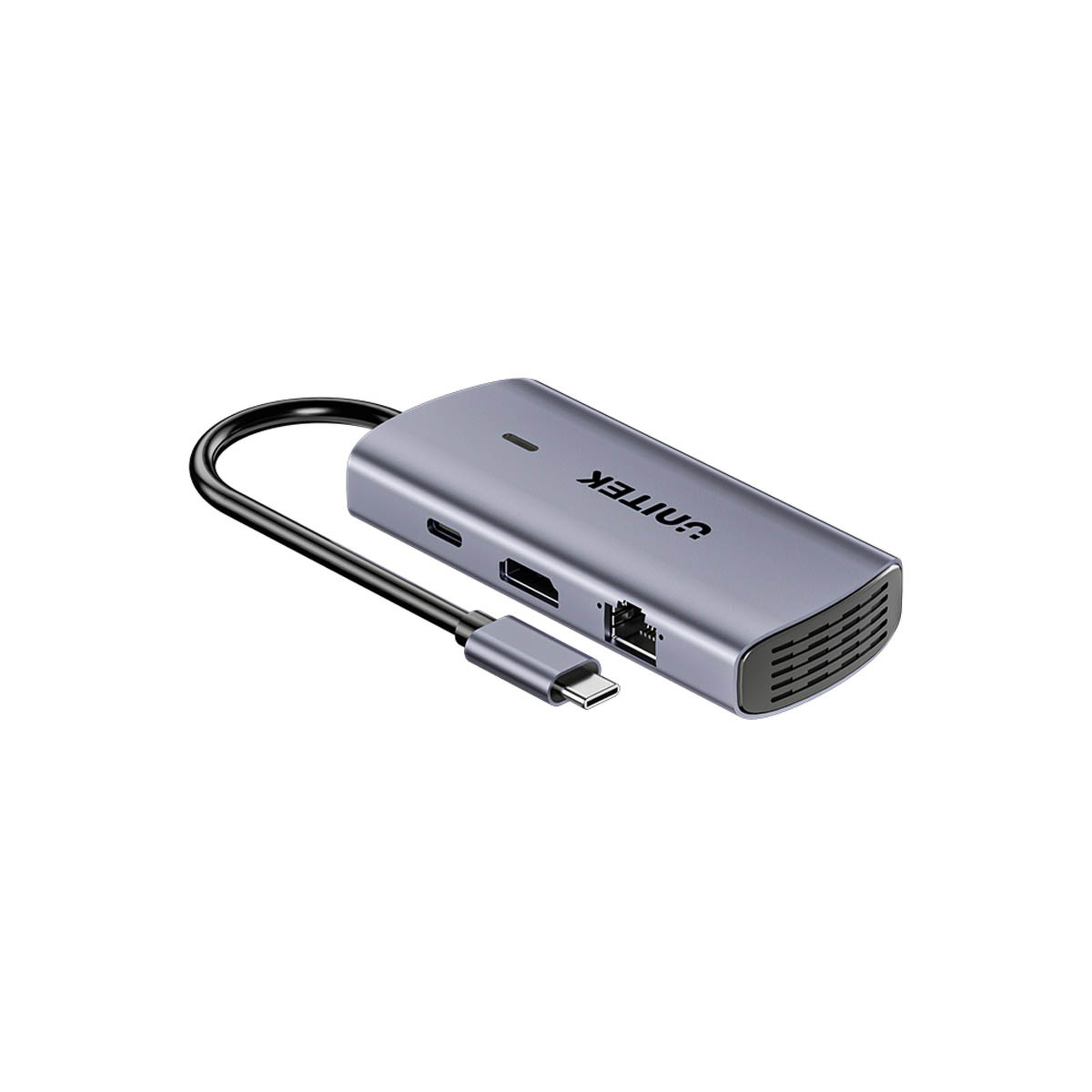 Unitek Hub USB-C 6 w 1 3x USB-A 5Gbps PD 100 W HDMI 4K@30Hz RJ45 Unitek Hub USB-C 6 w 1 3x USB-A 5Gbps PD 100 W HDMI 4K@30Hz RJ45
