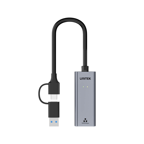 Zdjęcie produktu: Unitek Adapter USB-A / USB-C do Gigabit Ethernet 1Gbps