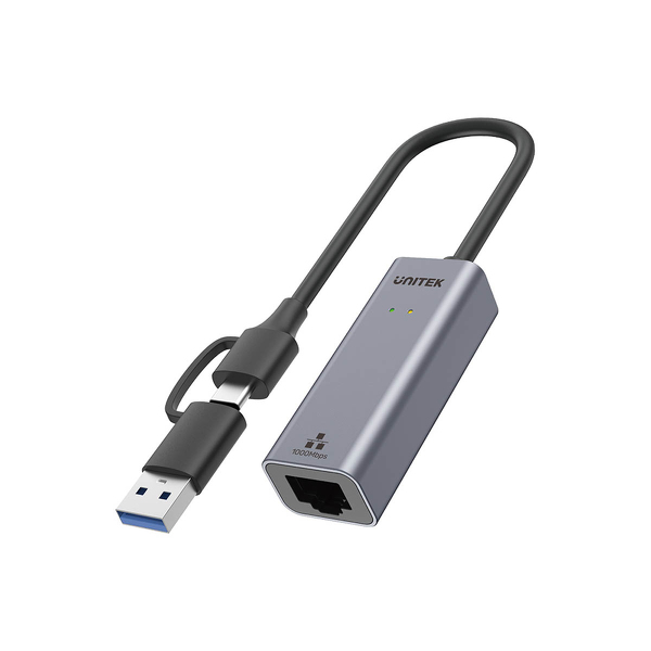 Zdjęcie produktu: Unitek Adapter USB-A / USB-C do Gigabit Ethernet 1Gbps