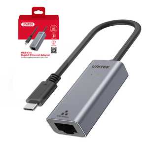 Miniatura produktu: Unitek Adapter USB-C do sieci Gigabit Ethernet 1Gbps Miniatura produktu: Unitek Adapter USB-C do sieci Gigabit Ethernet 1Gbps