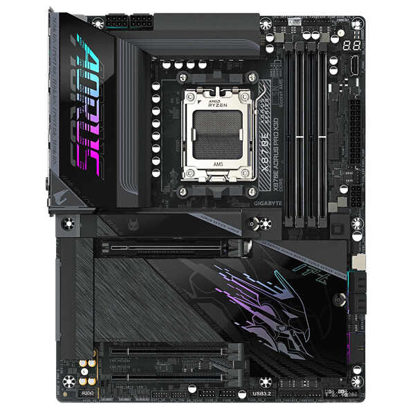 Zdjęcie produktu: Płyta główna Gigabyte X870E AORUS PRO X3D AM5 Zdjęcie produktu: Płyta główna Gigabyte X870E AORUS PRO X3D AM5