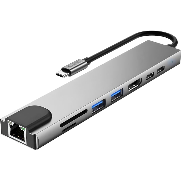 Zdjęcie produktu: Hub USB Tech-Protect HB09 8w1 1000 MB/S - szary Zdjęcie produktu: Hub USB Tech-Protect HB09 8w1 1000 MB/S - szary