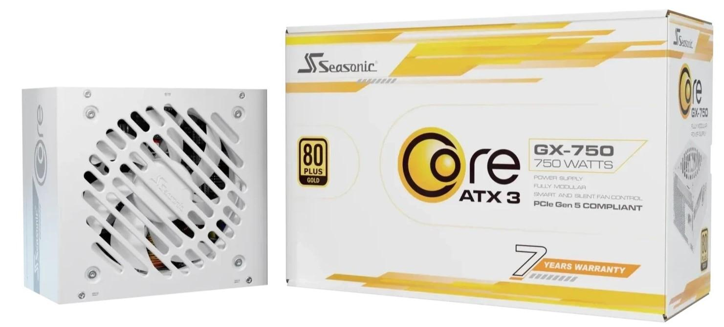 Zasilacz Seasonic Core GX-750-V2 White ATX 3.1 Gold 750W Zasilacz Seasonic Core GX-750-V2 White ATX 3.1 Gold 750W