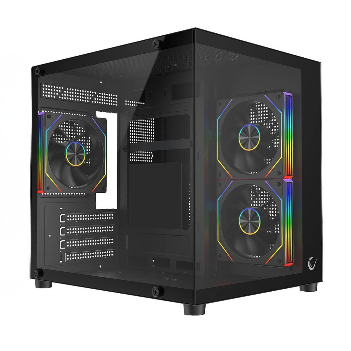 Rampage LUMID Obudowa PC M-ATX 3x fan ARGB czarna Rampage LUMID Obudowa PC M-ATX 3x fan ARGB czarna