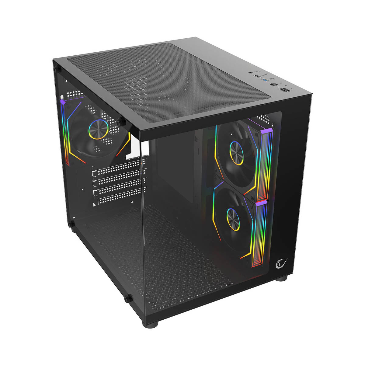 Rampage LUMID Obudowa PC M-ATX 3x fan ARGB czarna Rampage LUMID Obudowa PC M-ATX 3x fan ARGB czarna