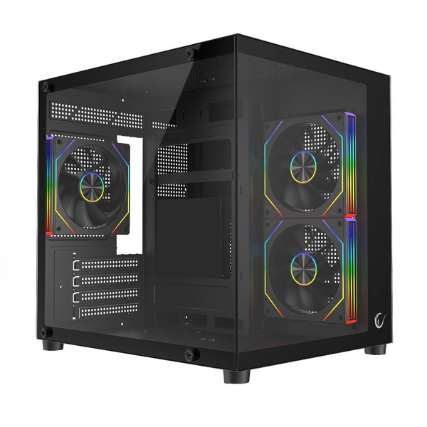Zdjęcie produktu: Rampage LUMID Obudowa PC M-ATX 3x fan ARGB czarna Zdjęcie produktu: Rampage LUMID Obudowa PC M-ATX 3x fan ARGB czarna