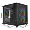 Miniatura zdjęcia: Rampage LUMID Obudowa PC M-ATX 3x fan ARGB czarna Miniatura zdjęcia: Rampage LUMID Obudowa PC M-ATX 3x fan ARGB czarna
