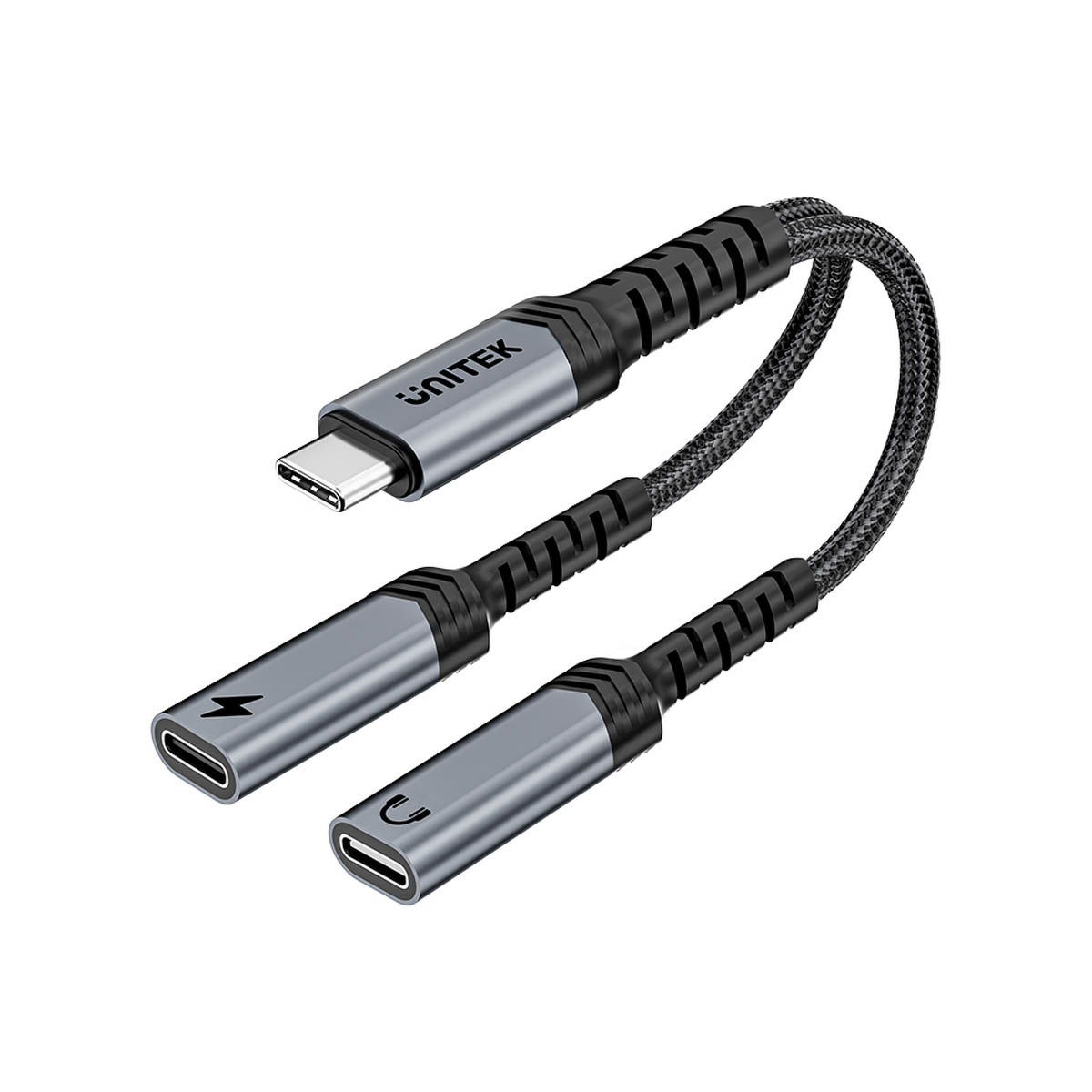 Unitek Adapter audio i ładowania PD USB-C do USB-C 15 cm Unitek Adapter audio i ładowania PD USB-C do USB-C 15 cm