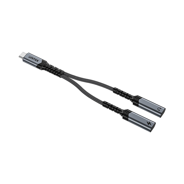 Zdjęcie produktu: Unitek Adapter audio i ładowania PD USB-C do USB-C 15 cm Zdjęcie produktu: Unitek Adapter audio i ładowania PD USB-C do USB-C 15 cm