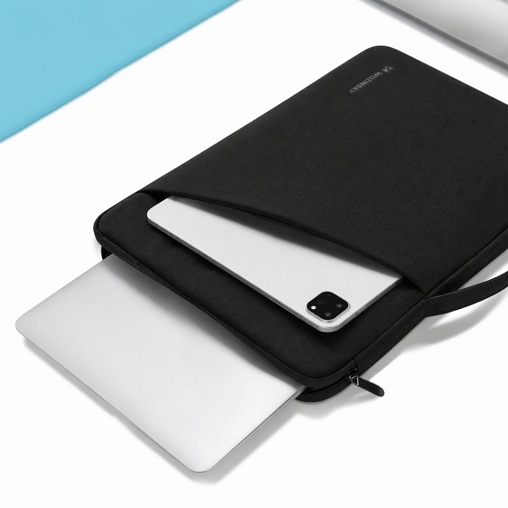 Torba na laptop Wozinsky WTNP-15B 15.6" z chowaną rączką - czarna