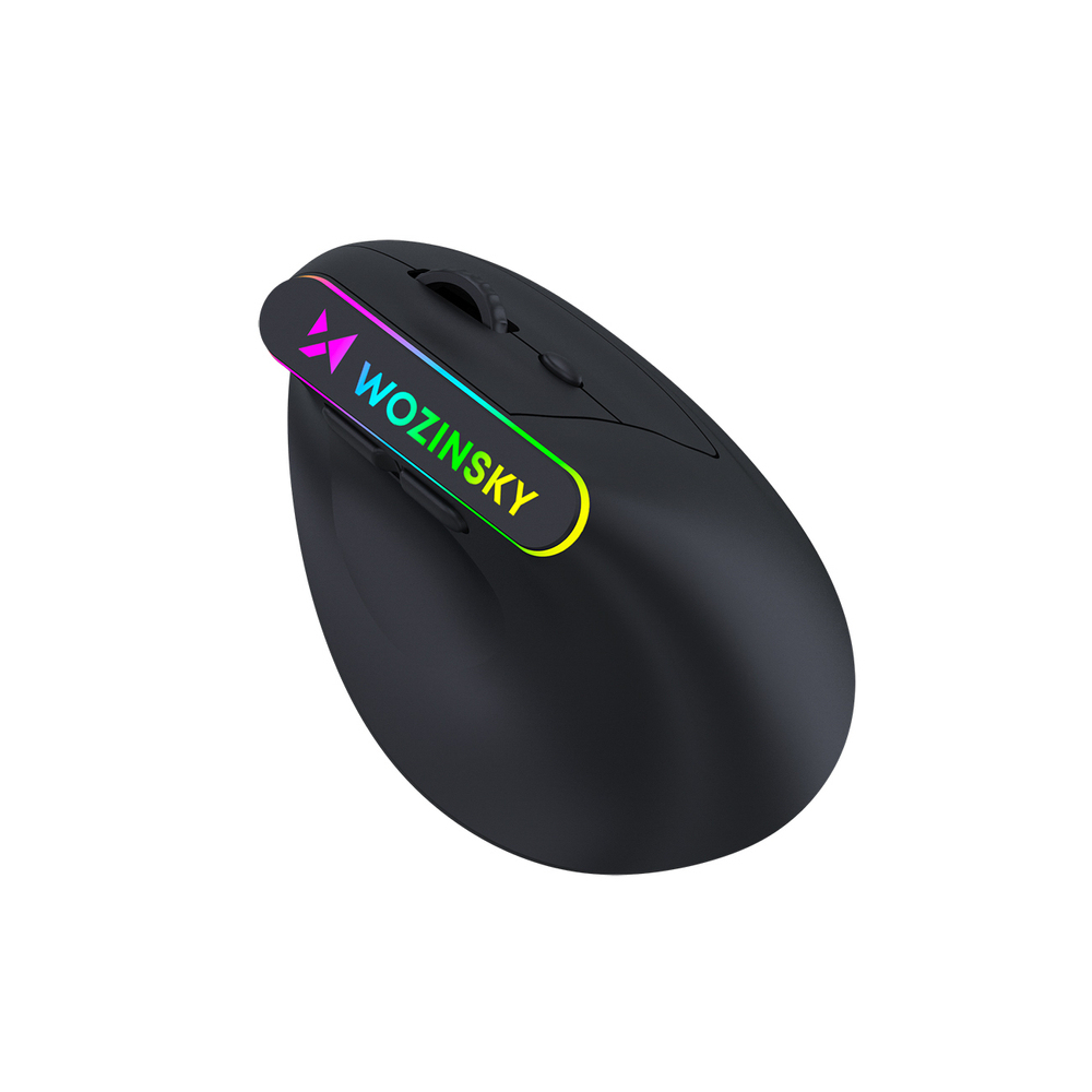 Mysz bezprzewodowa Wozinsky gamingowa pionowa ergonomiczna 3600 DPI  RGB