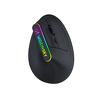 Mysz bezprzewodowa Wozinsky WMG-1164 gamingowa pionowa ergonomiczna 3600 DPI z podświetleniem RGB - czarna