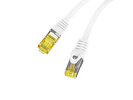 Miniatura zdjęcia: Kabel Lanberg RJ45 Patch cord Kat.6A S/FTP Lszh Cu 1m Biały Fluke Passed