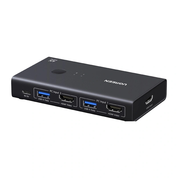 Zdjęcie produktu: Przełącznik UGREEN AK502 2 wejścia 1 wyjście HDMI USB Zdjęcie produktu: Przełącznik UGREEN AK502 2 wejścia 1 wyjście HDMI USB