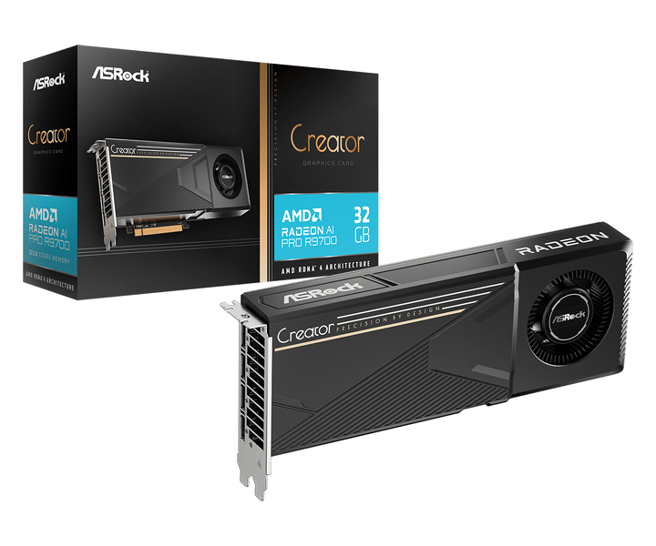 Zdjęcie produktu: ASRock Radeon AI Pro R9700 Creator 32GB PCI-E GDDR6 (R9700 CT 32G)