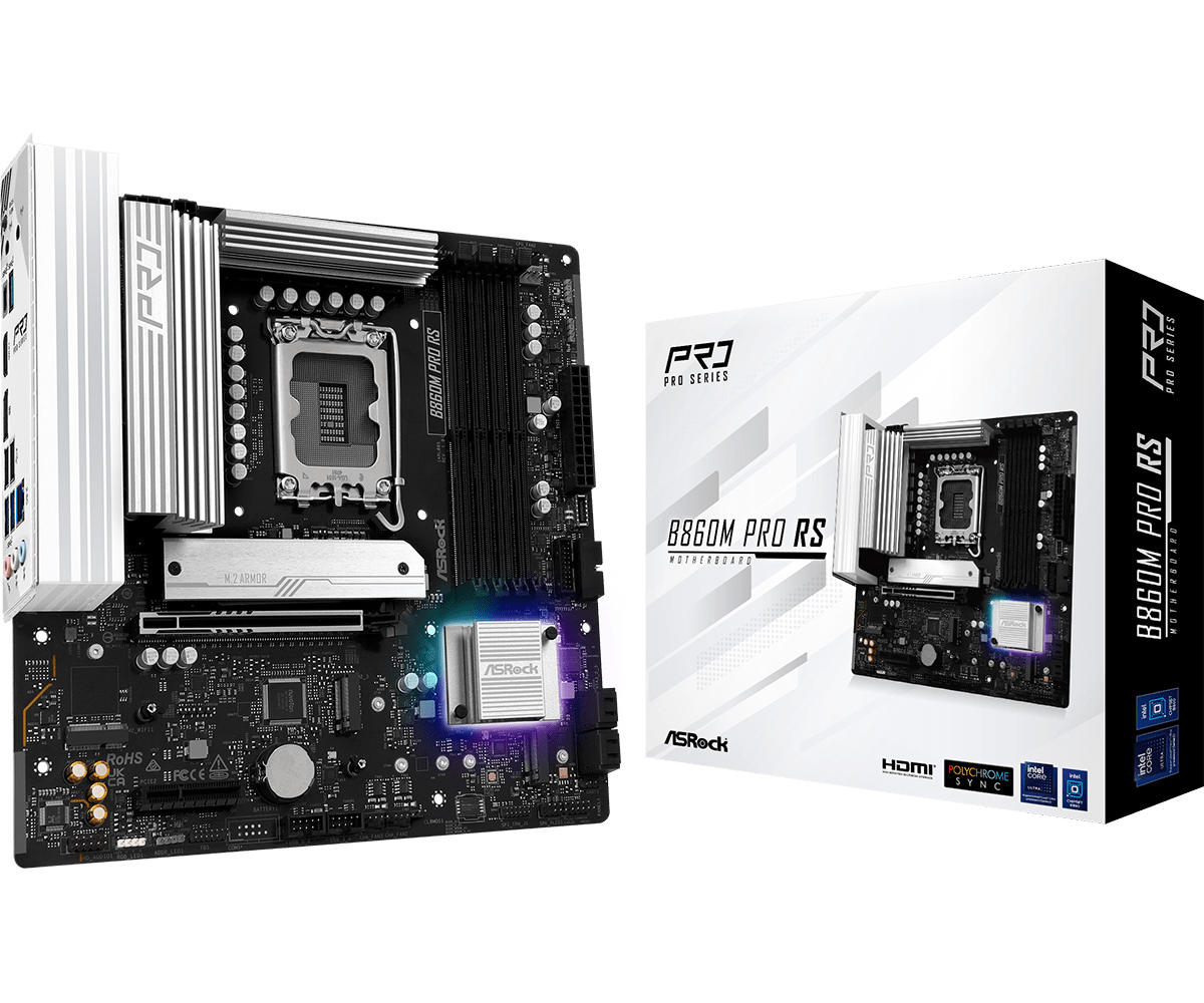 Płyta główna ASRock B860M PRO RS DDR5 LGA1851 Płyta główna ASRock B860M PRO RS DDR5 LGA1851
