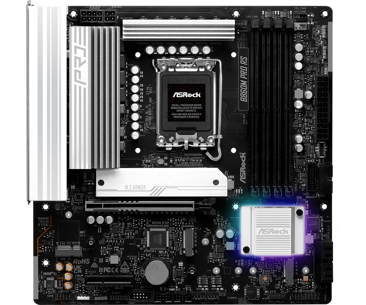 Płyta główna ASRock B860M PRO RS DDR5 LGA1851 Płyta główna ASRock B860M PRO RS DDR5 LGA1851