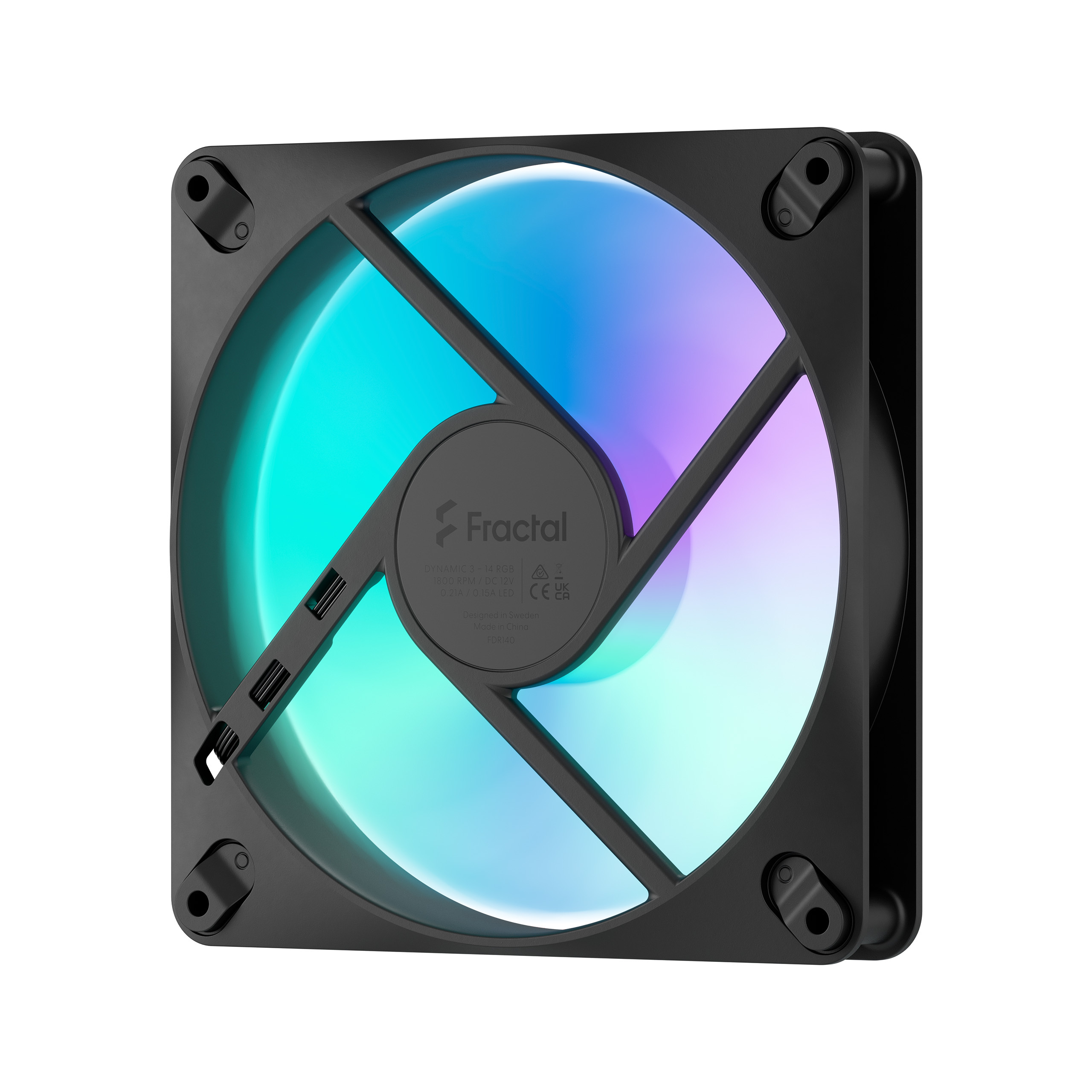 Wentylatory Fractal Design Dynamic 3 PWM ARGB czarne 140mm 3 szt. Wentylatory Fractal Design Dynamic 3 PWM ARGB czarne 140mm 3 szt.