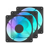 Miniatura produktu: Wentylatory Fractal Design Dynamic 3 PWM ARGB czarne 140mm 3 szt. (FD-F-DR3-1403)