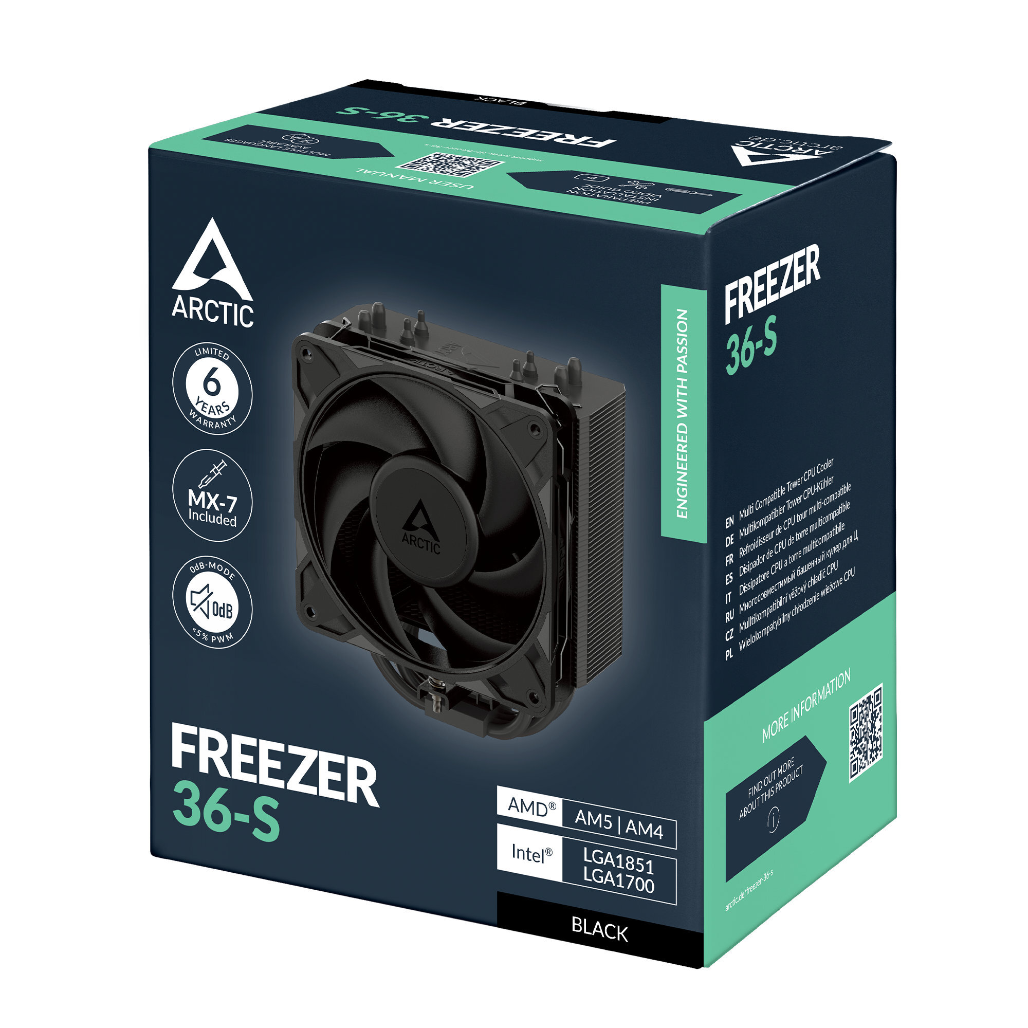 Chłodzenie procesora Arctic Freezer 36-S Black (ACFRE00196A)