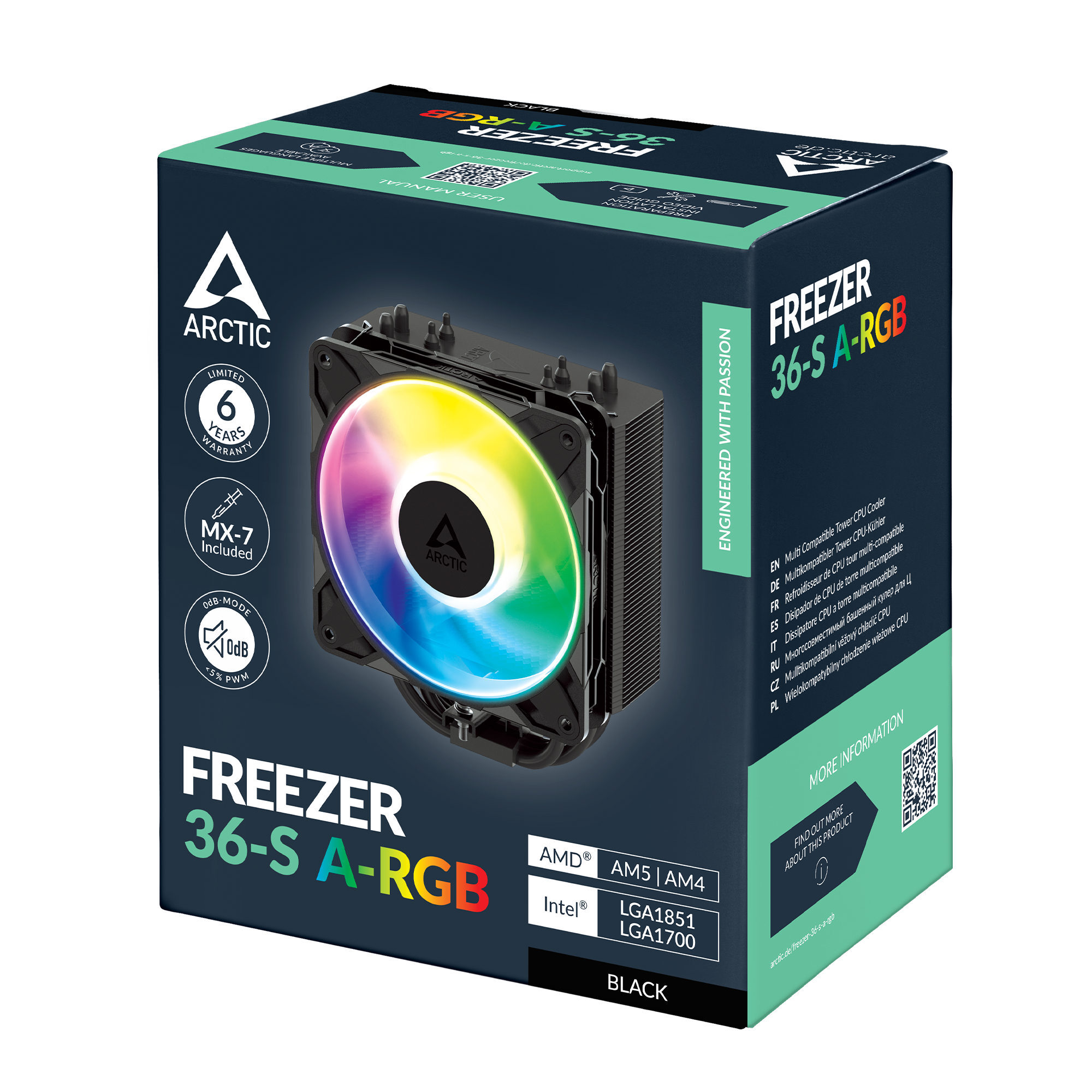 Chłodzenie procesora Arctic Freezer 36-S ARGB Black (ACFRE00198A)