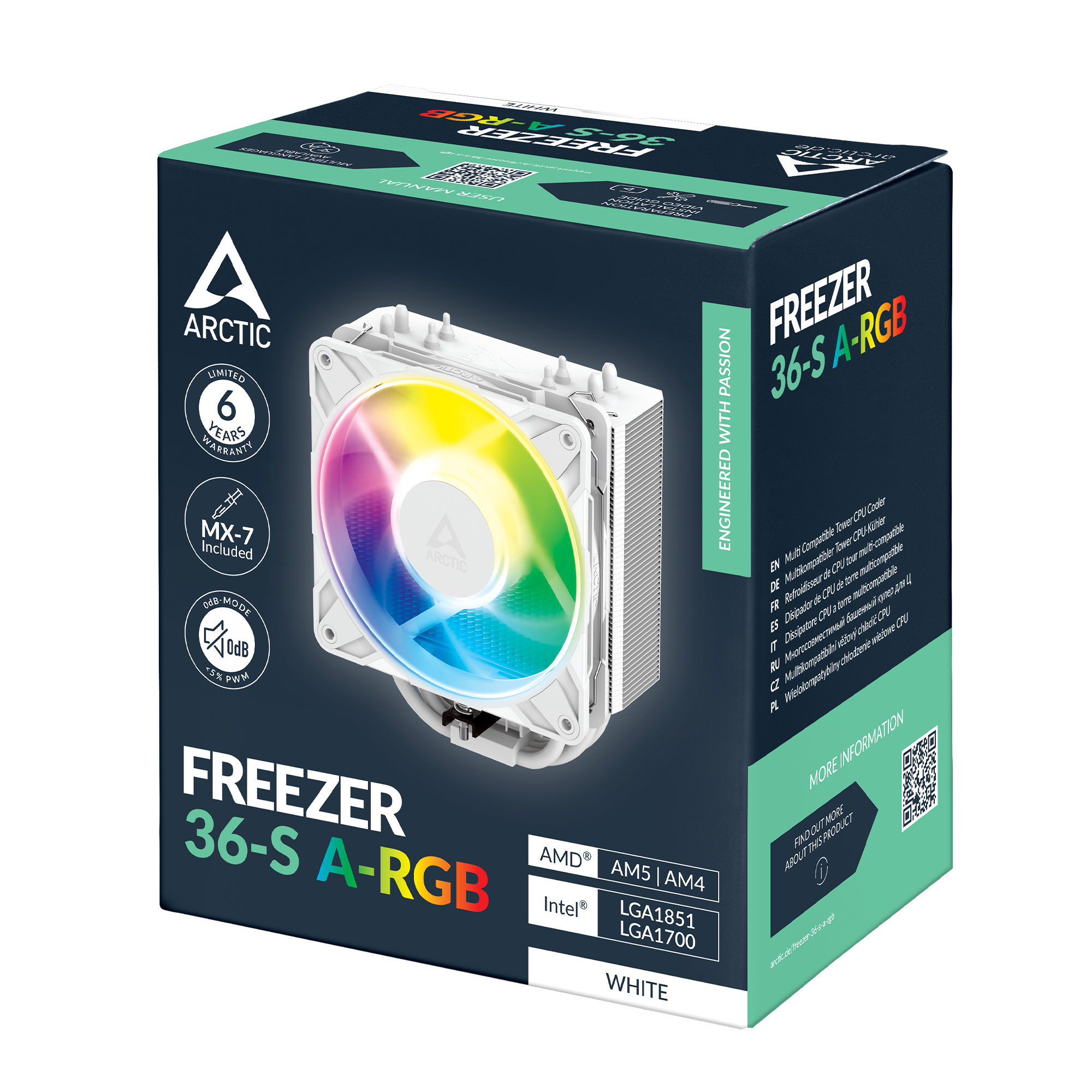 Chłodzenie procesora Arctic Freezer 36-S ARGB White (ACFRE00199A) Chłodzenie procesora Arctic Freezer 36-S ARGB White (ACFRE00199A)