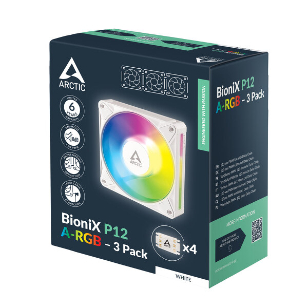 Zdjęcie produktu: Wentylatory Arctic BioniX P12 ARGB PWM 120mm White 3 szt. (ACFAN00338A) Zdjęcie produktu: Wentylatory Arctic BioniX P12 ARGB PWM 120mm White 3 szt. (ACFAN00338A)