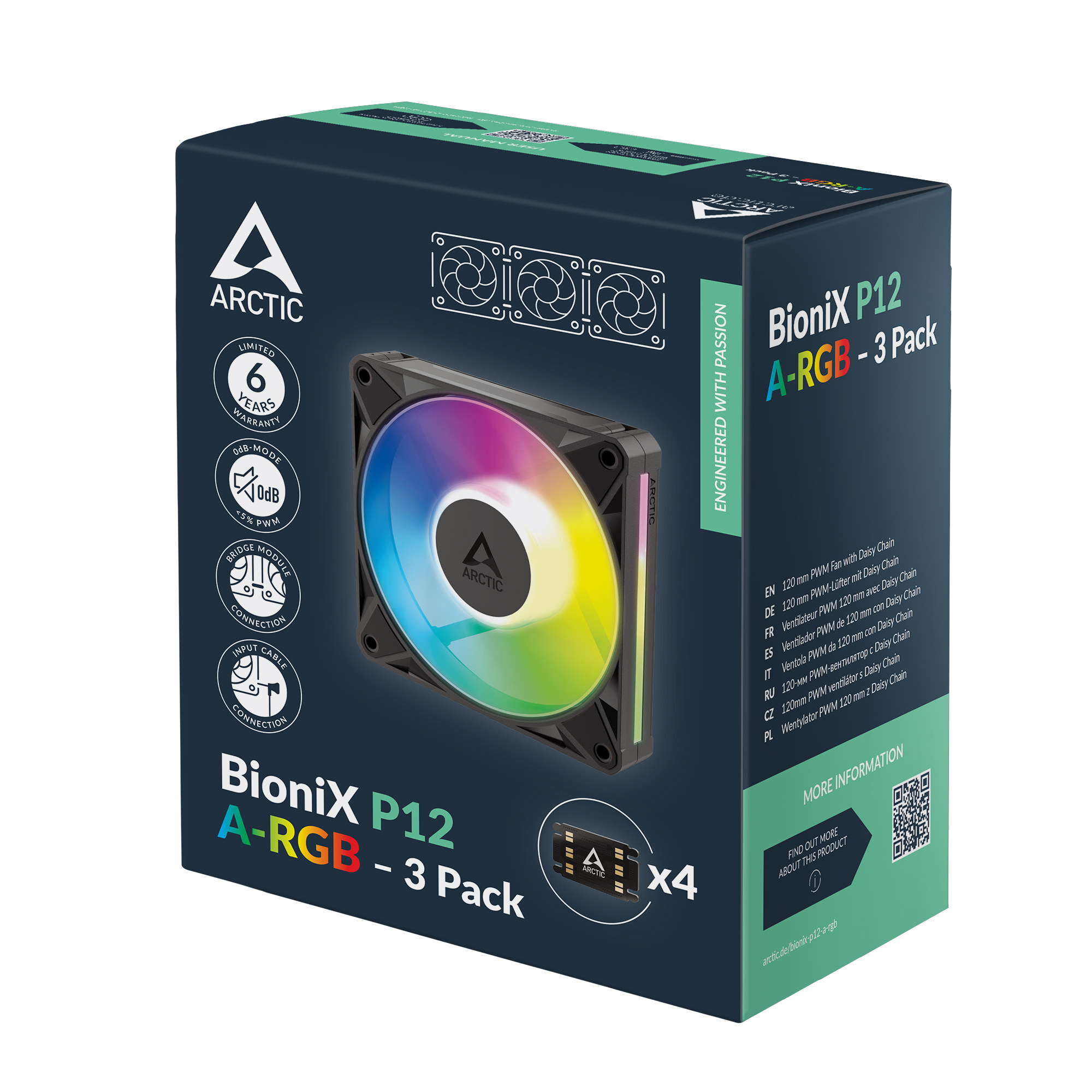 Wentylatory Arctic BioniX P14 ARGB PWM 140mm Black 3 szt. (ACFAN00341A) Wentylatory Arctic BioniX P14 ARGB PWM 140mm Black 3 szt. (ACFAN00341A)