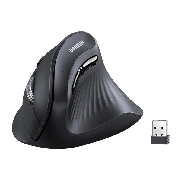 Zdjęcie produktu: Mysz bezprzewodowa pionowa UGREEN MU008 BT 2.4G (czarna)