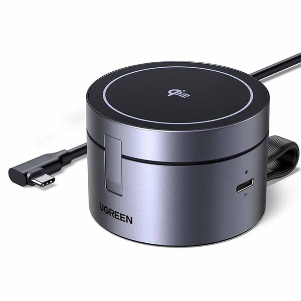 Zdjęcie produktu: Ładowarka indukcyjna UGREEN W712 25W 3w1 USB-C Qi2 (czarna)