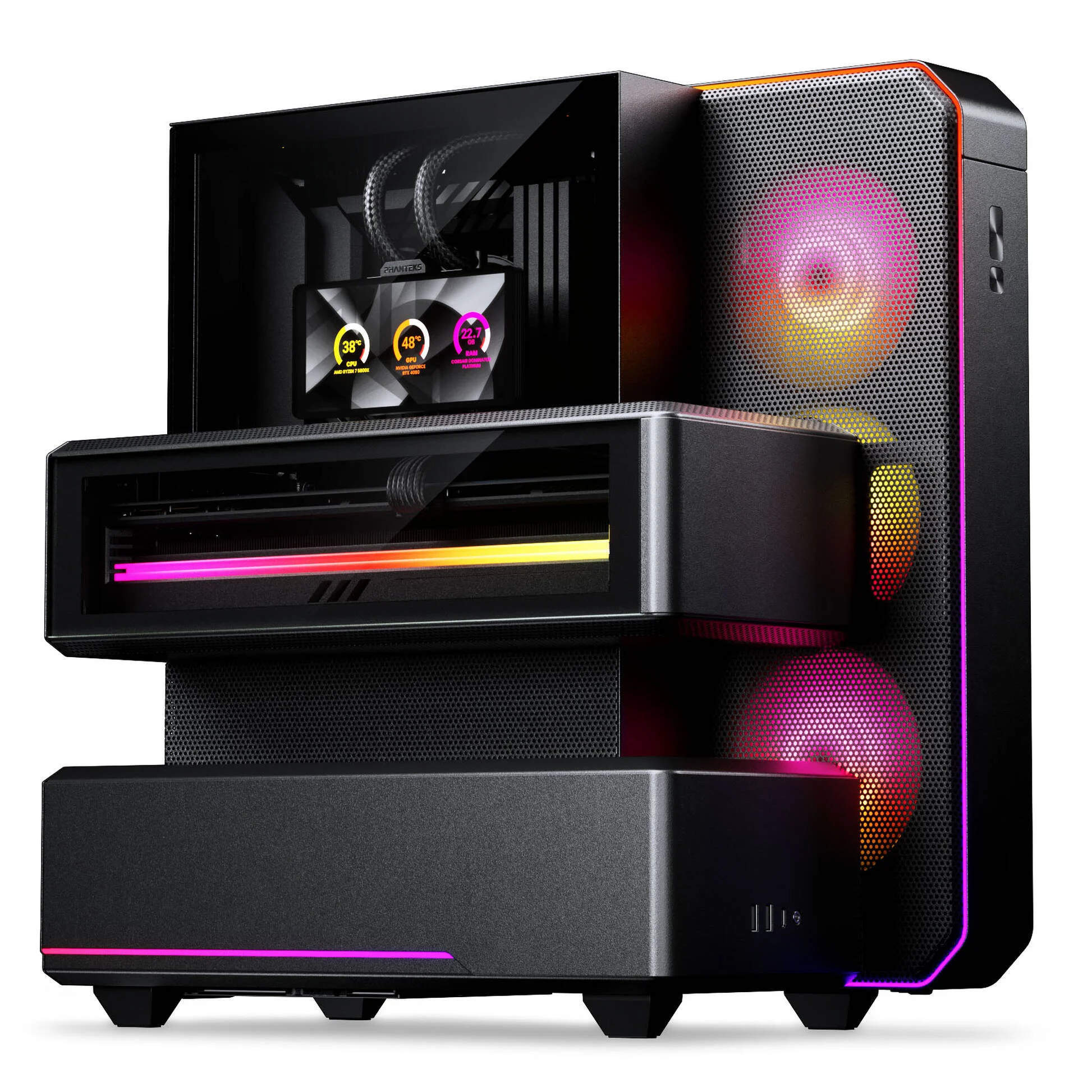 Phanteks EX5 Max Black, AIO 360, wyświetlacz 6" LCD (PH-EX526M_DBK01)
