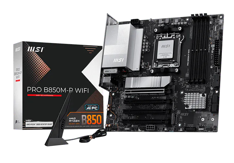 Płyta główna MSI PRO B850M-P WIFI DDR5 AM5 Płyta główna MSI PRO B850M-P WIFI DDR5 AM5