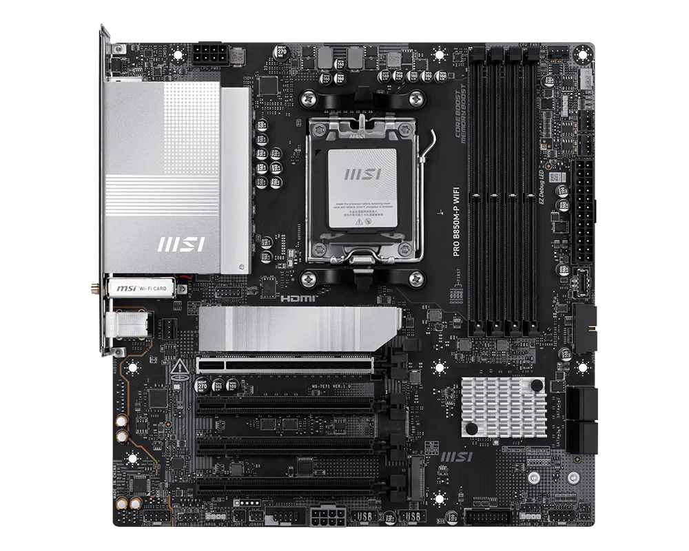 Płyta główna MSI PRO B850M-P WIFI DDR5 AM5 Płyta główna MSI PRO B850M-P WIFI DDR5 AM5