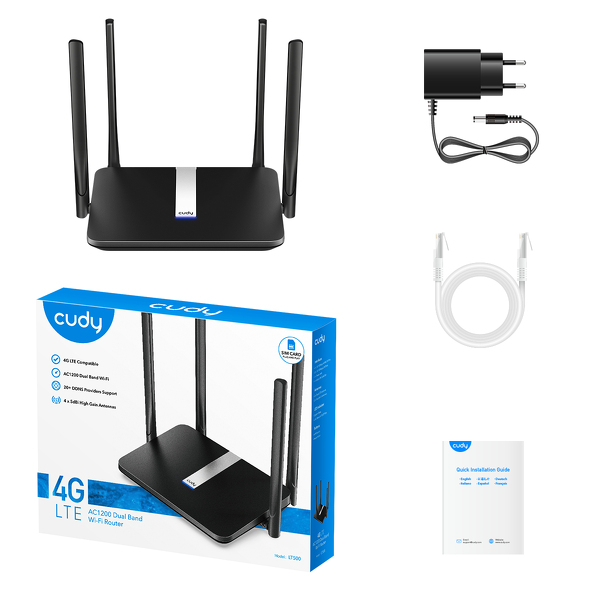 Zdjęcie produktu: Cudy Router Wi-Fi 5 AC1200 4G LTE Mesh LT500 (SIM, 2.4/5GHz) Zdjęcie produktu: Cudy Router Wi-Fi 5 AC1200 4G LTE Mesh LT500 (SIM, 2.4/5GHz)