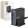 Miniatura zdjęcia: Stacja ładująca Tech-Protect DC140W-GAN 5-PORT PD140W/QC3.0 - czarna