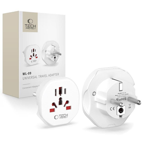 Miniatura produktu: Przejściówka adapter Tech-Protect Universal Travel Adapter na EU - biała
