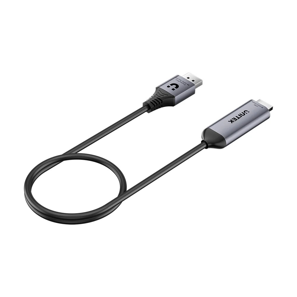 Unitek Kabel DisplayPort 1.4 na HDMI 2.1 8K@60Hz HDR DSC v1.2a 1,8m Unitek Kabel DisplayPort 1.4 na HDMI 2.1 8K@60Hz HDR DSC v1.2a 1,8m
