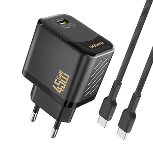 Miniatura produktu: Ładowarka sieciowa Dudao A28C 45W GaN + kabel USB-C - czarna