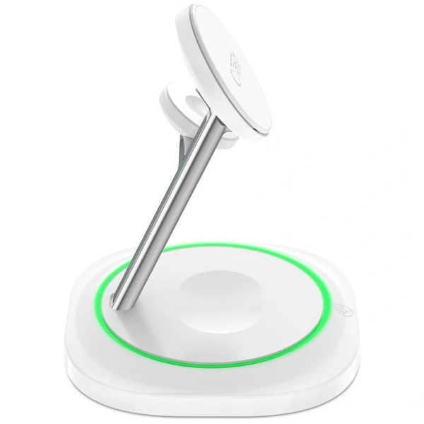 Zdjęcie produktu: Ładowarka indukcyjna Tech-Protect QI15W-A46 3w1 Magnetic MagSafe - biała Zdjęcie produktu: Ładowarka indukcyjna Tech-Protect QI15W-A46 3w1 Magnetic MagSafe - biała