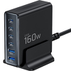 Miniatura zdjęcia: Ładowarka sieciowa Tech-Protect DC160W-GAN 6-Port 160W - czarna Miniatura zdjęcia: Ładowarka sieciowa Tech-Protect DC160W-GAN 6-Port 160W - czarna
