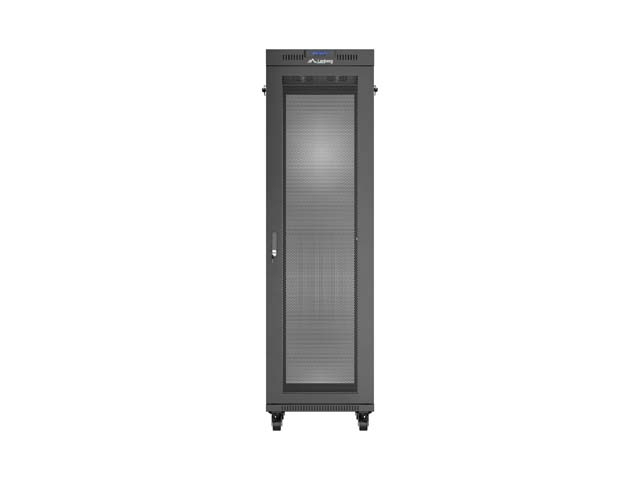 Szafa instalacyjna RACK stojąca 19 42U 600x1000 czarna, LCD, Lanberg V2