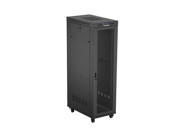 Szafa instalacyjna RACK stojąca 19 42U 600x1000 czarna, LCD, Lanberg V2