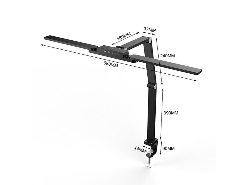 Zdjęcie produktu: Lampka biurkowa Wozinsky WLM-800 nad monitor z pilotem - czarna