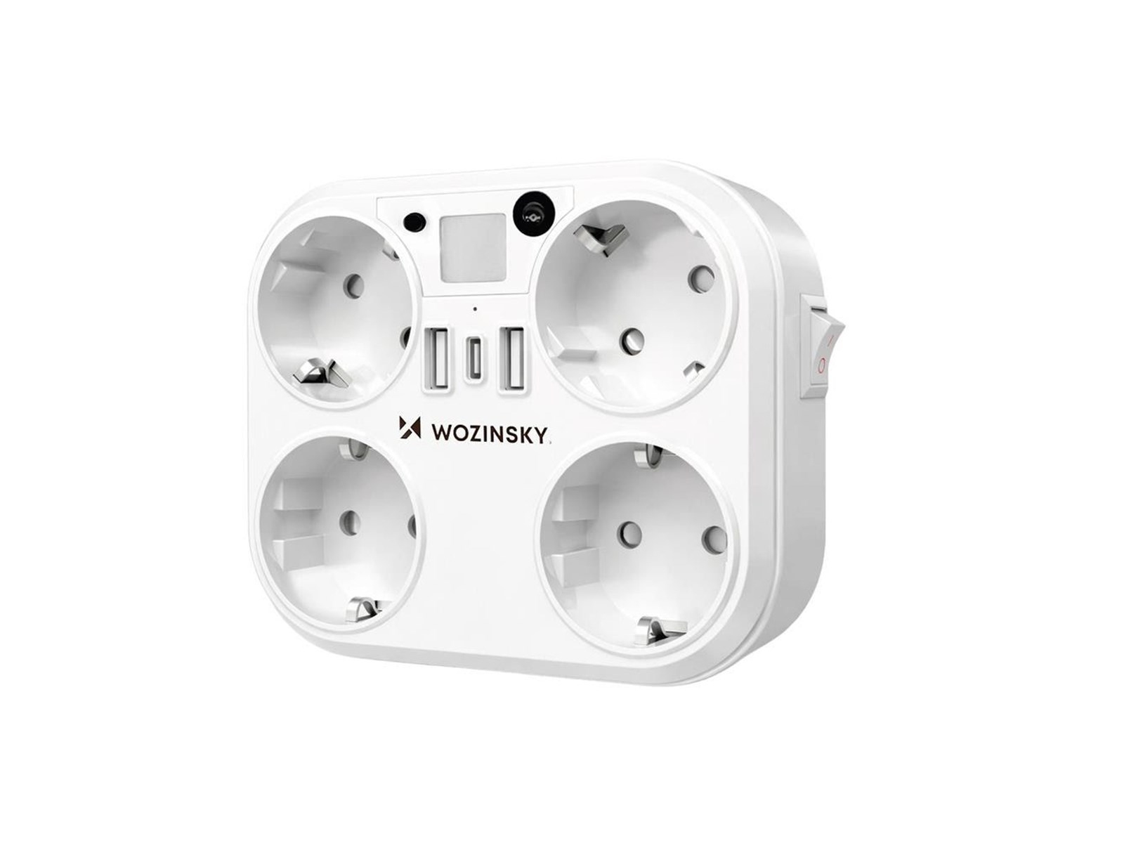 Rozgałęźnik sieciowy Wozinsky WRS-2B 4x AC 2x USB-A 2x USB-C 4000 W - biały
